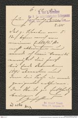 k.k. naturhistorisches Hofmuseum, Intendanzakten 1885-1896 (Hauer), Aktenzahl Z.615/1893, Seite 1